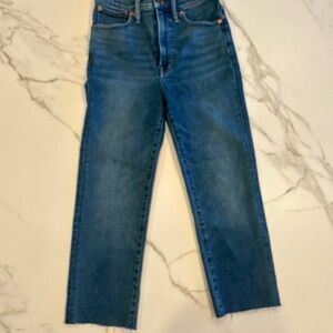 Madewell Dark Blue Cropped Ankle Jeans